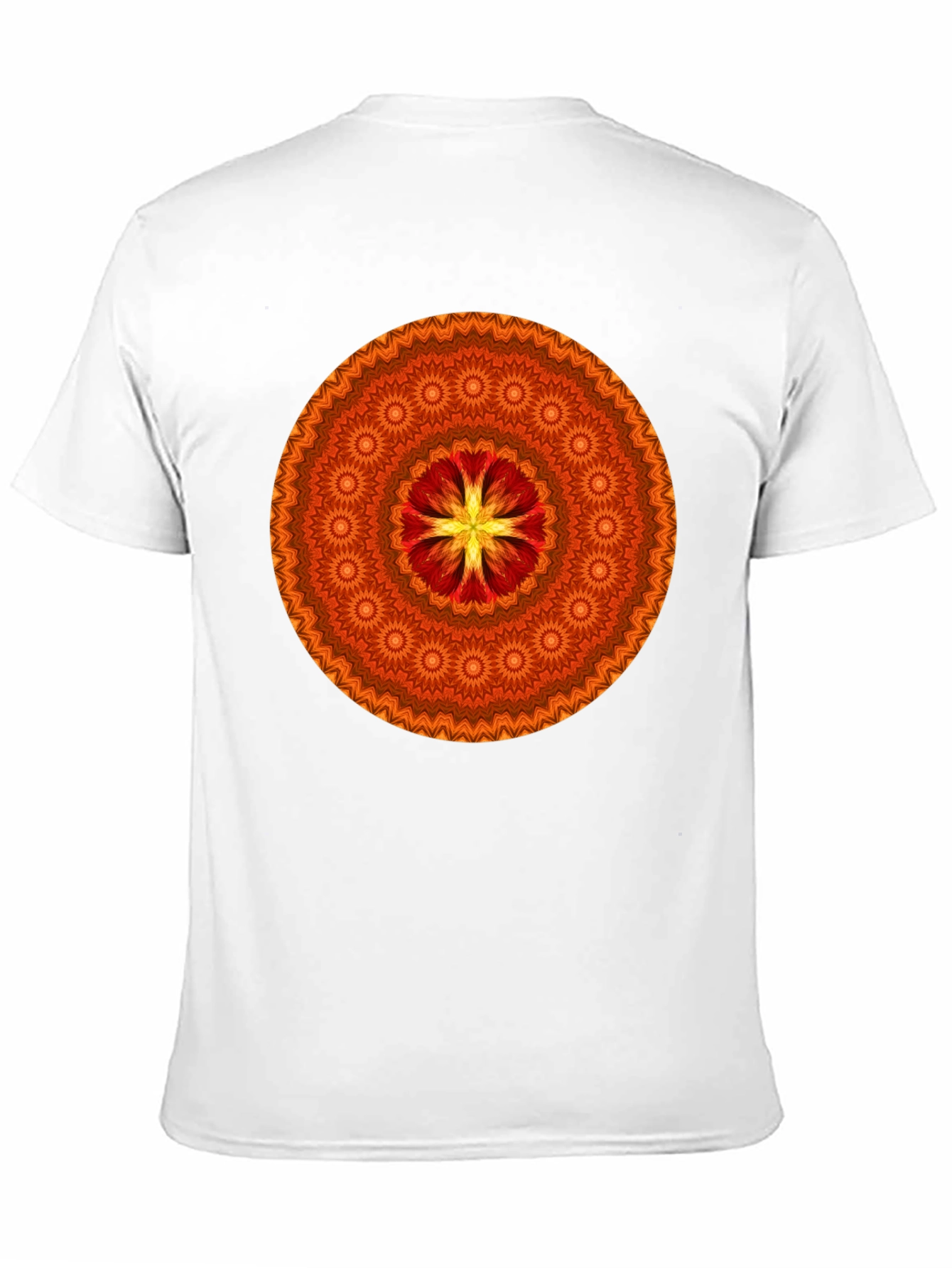 Orange Mandala Graphic T-Shirt - Stylish Casual Wear
