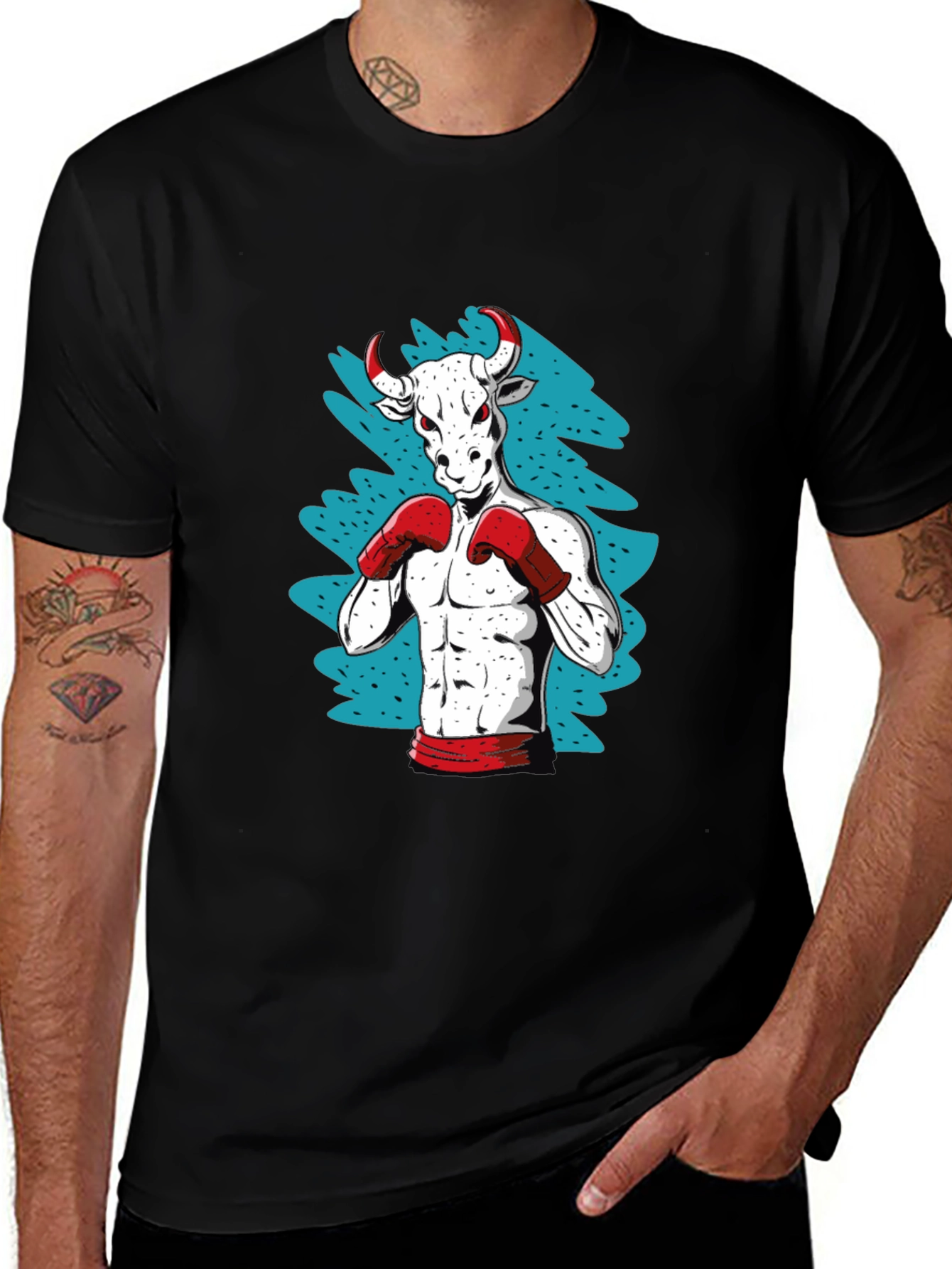 Bull Boxer Graphic Tee - Black