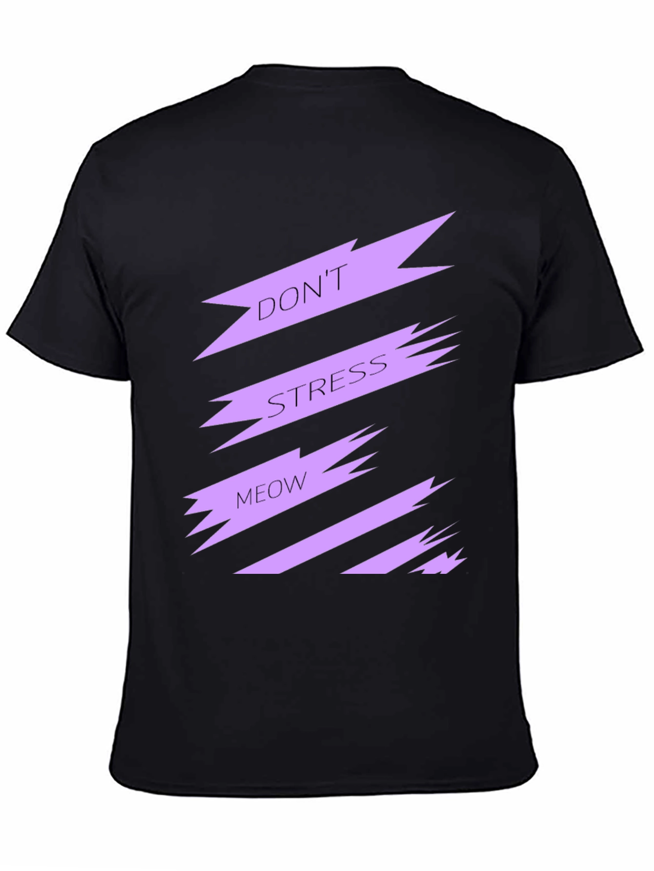 Dont Stress Meow Black Graphic Tee