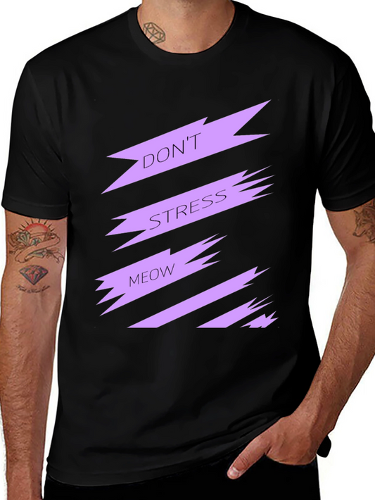 Dont Stress Meow Black Graphic Tee