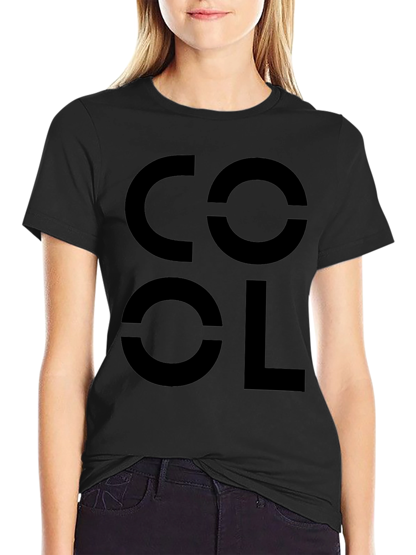 Cool Graphic Print Black T-Shirt