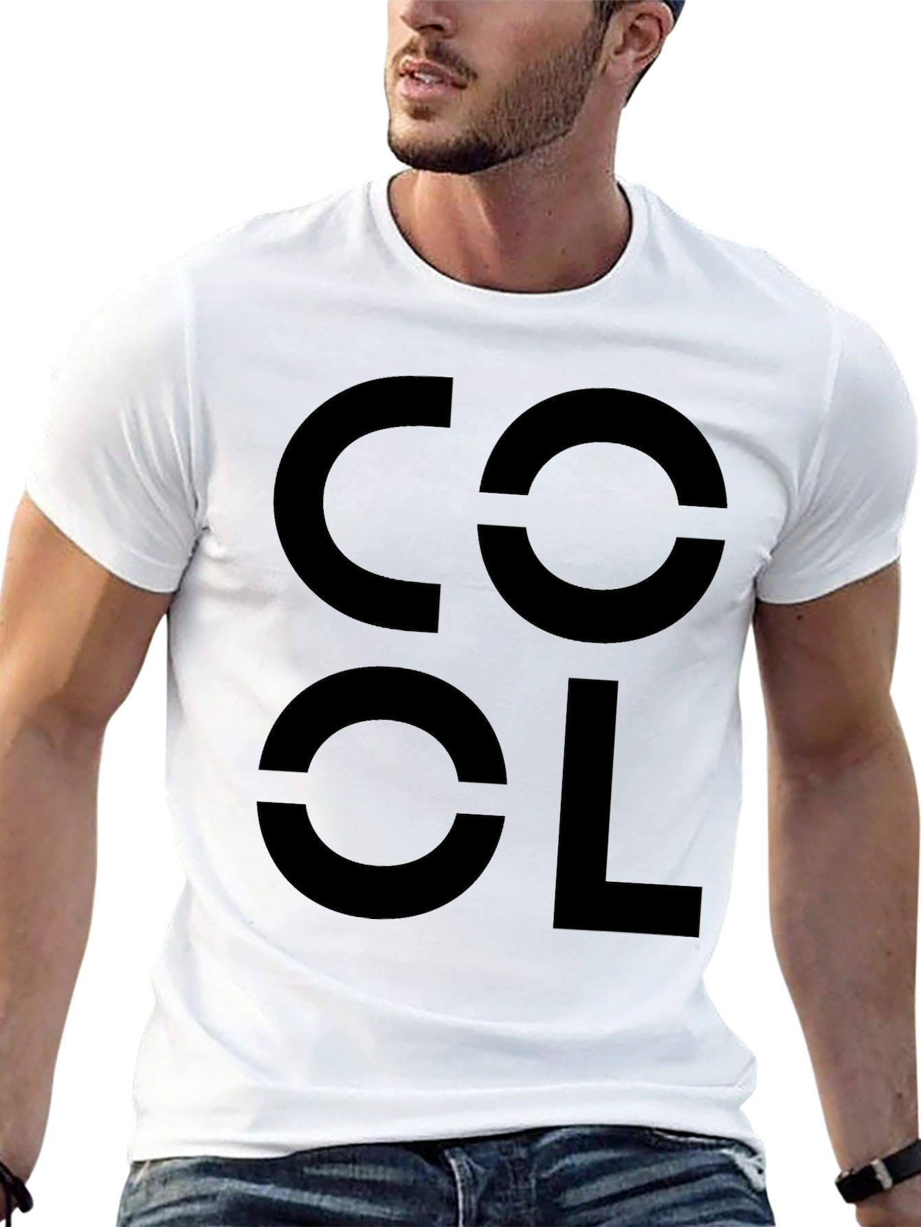 Cool Graphic Print Black T-Shirt