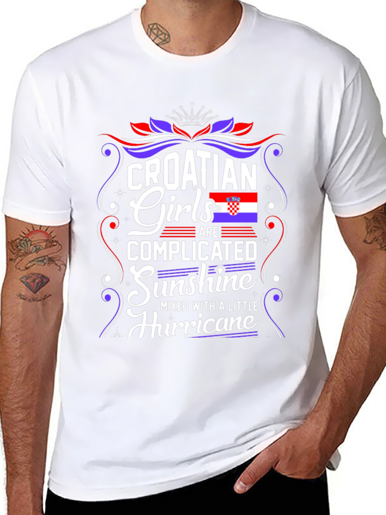 Croatian Girls T-Shirt - Complicated Sunshine Hurricane