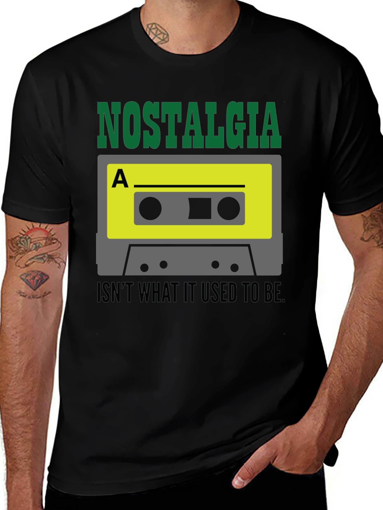 Nostalgia Funny Cassette Tape Graphic T-Shirt