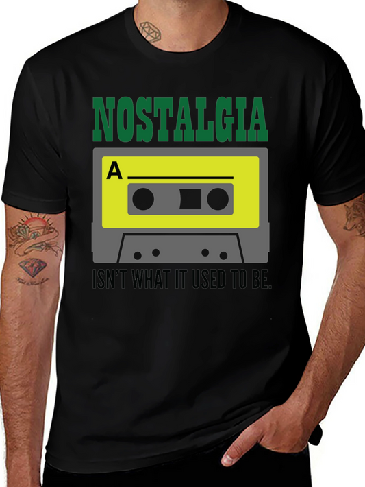 Nostalgia Funny Cassette Tape Graphic T-Shirt