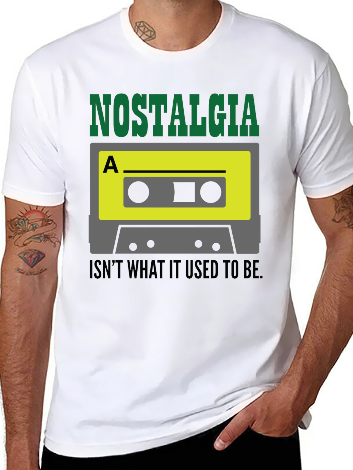 Nostalgia Funny Cassette Tape Graphic T-Shirt