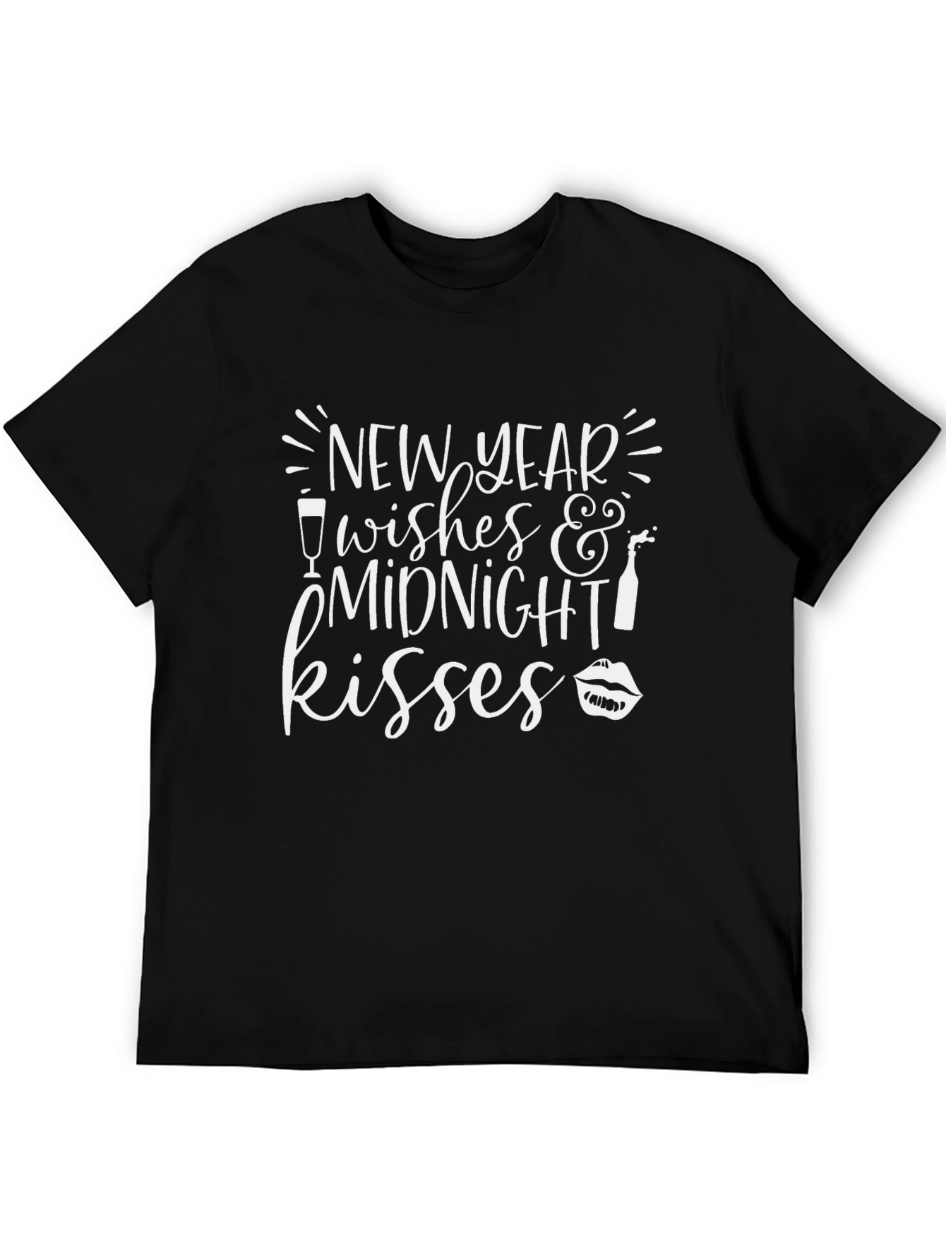 New Year Midnight Kisses Graphic T-Shirt