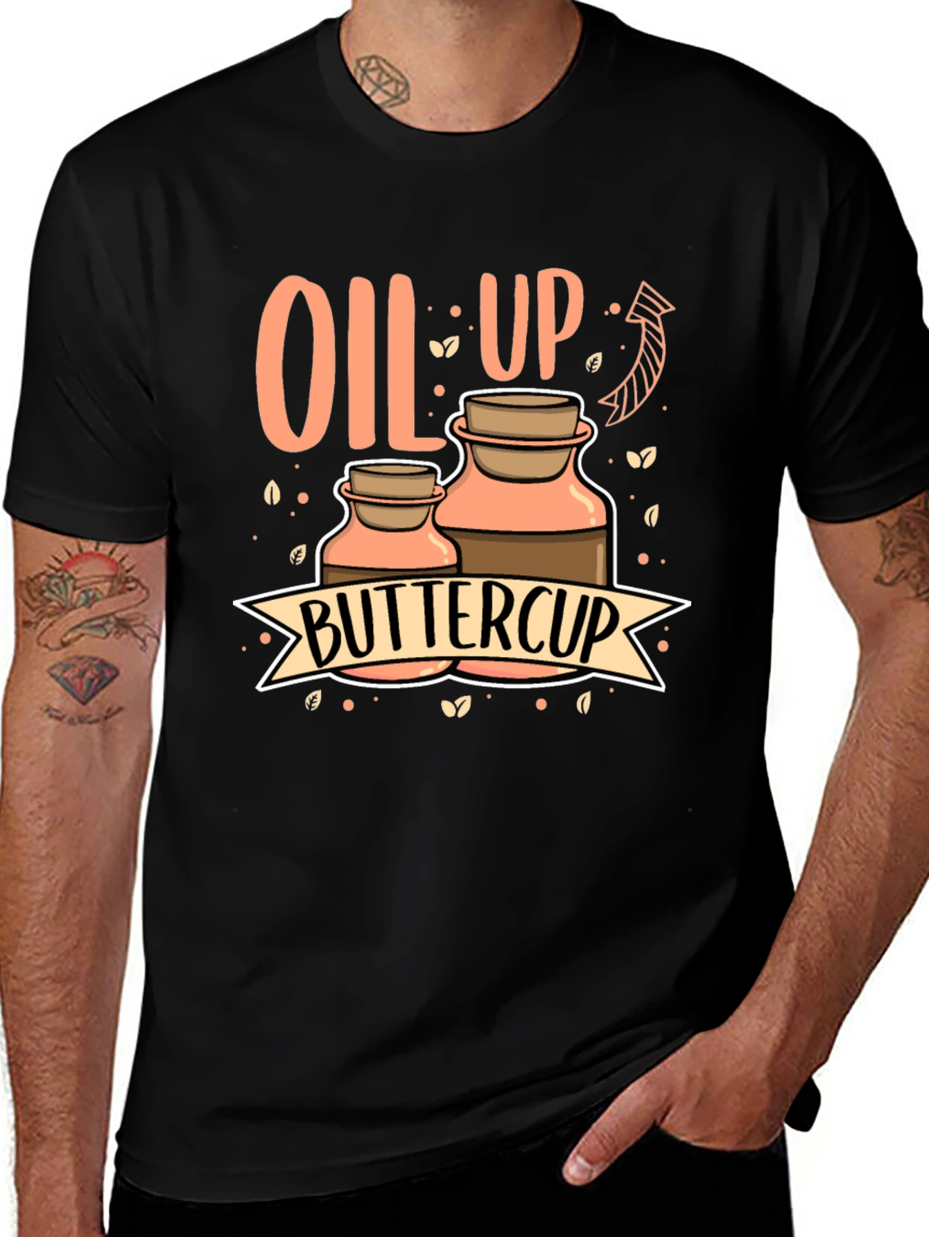 Oil Up Buttercup Graphic Tee - Aromatherapy Shirt