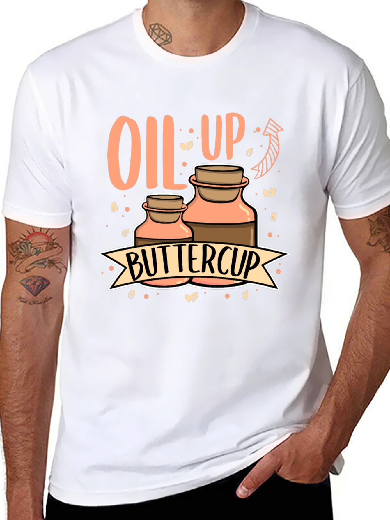 Oil Up Buttercup Graphic Tee - Aromatherapy Shirt