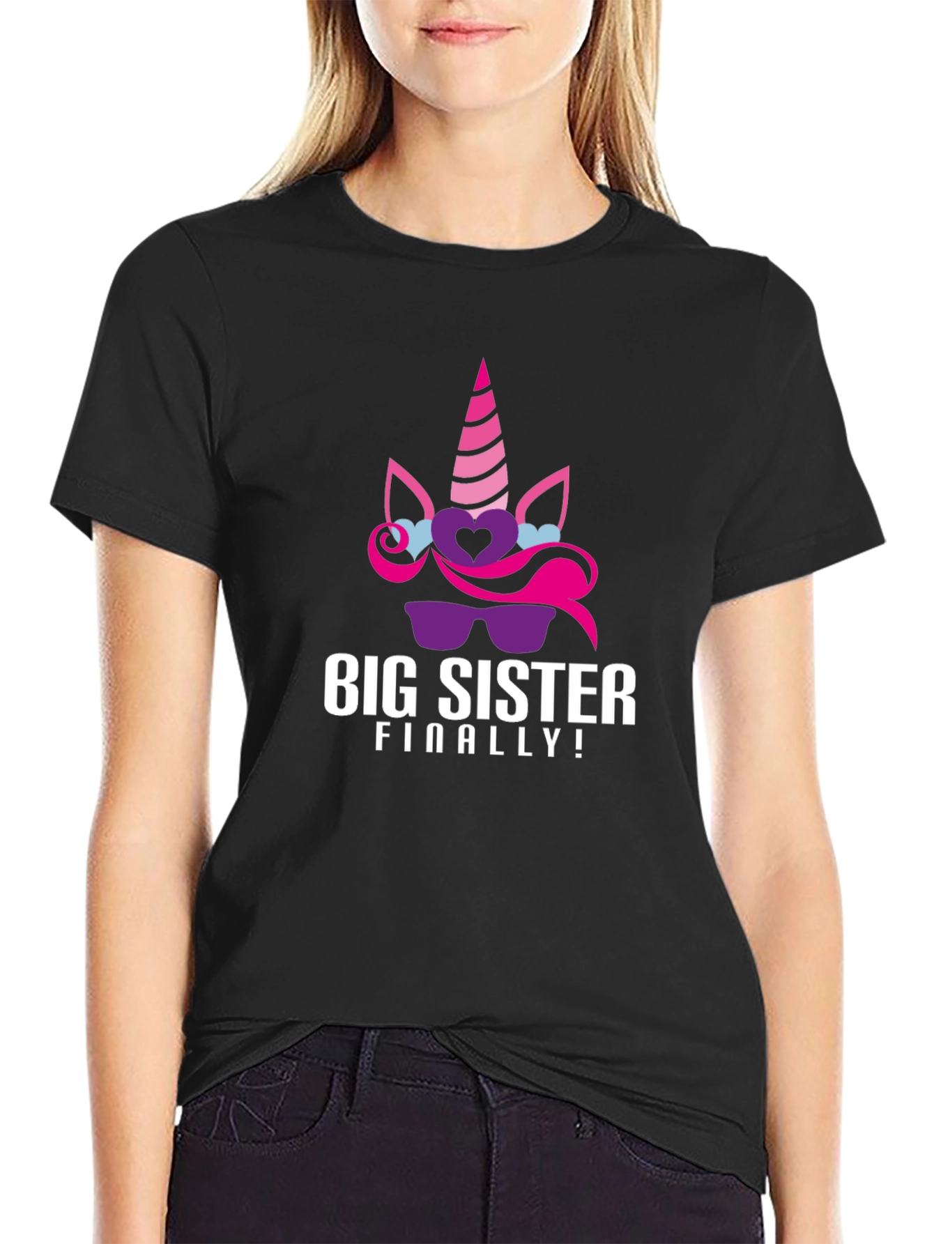 Big Sister Finally! Unicorn Graphic Tee