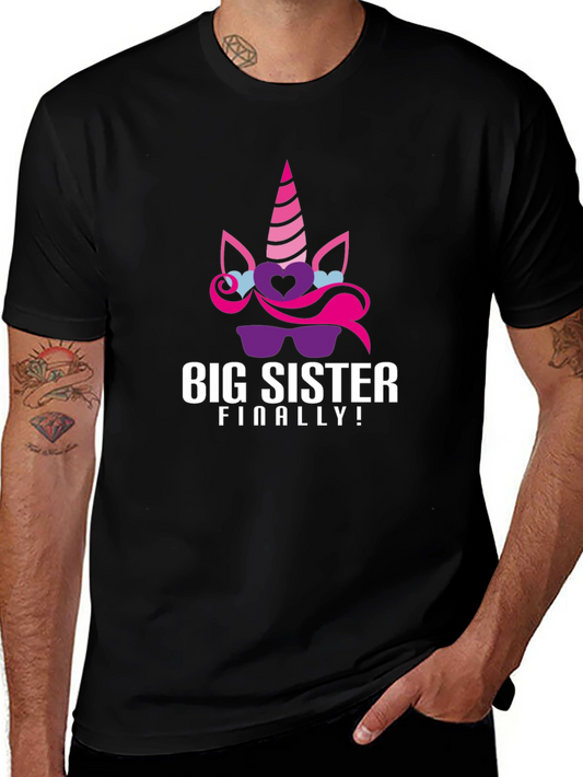 Big Sister Finally! Unicorn Graphic Tee