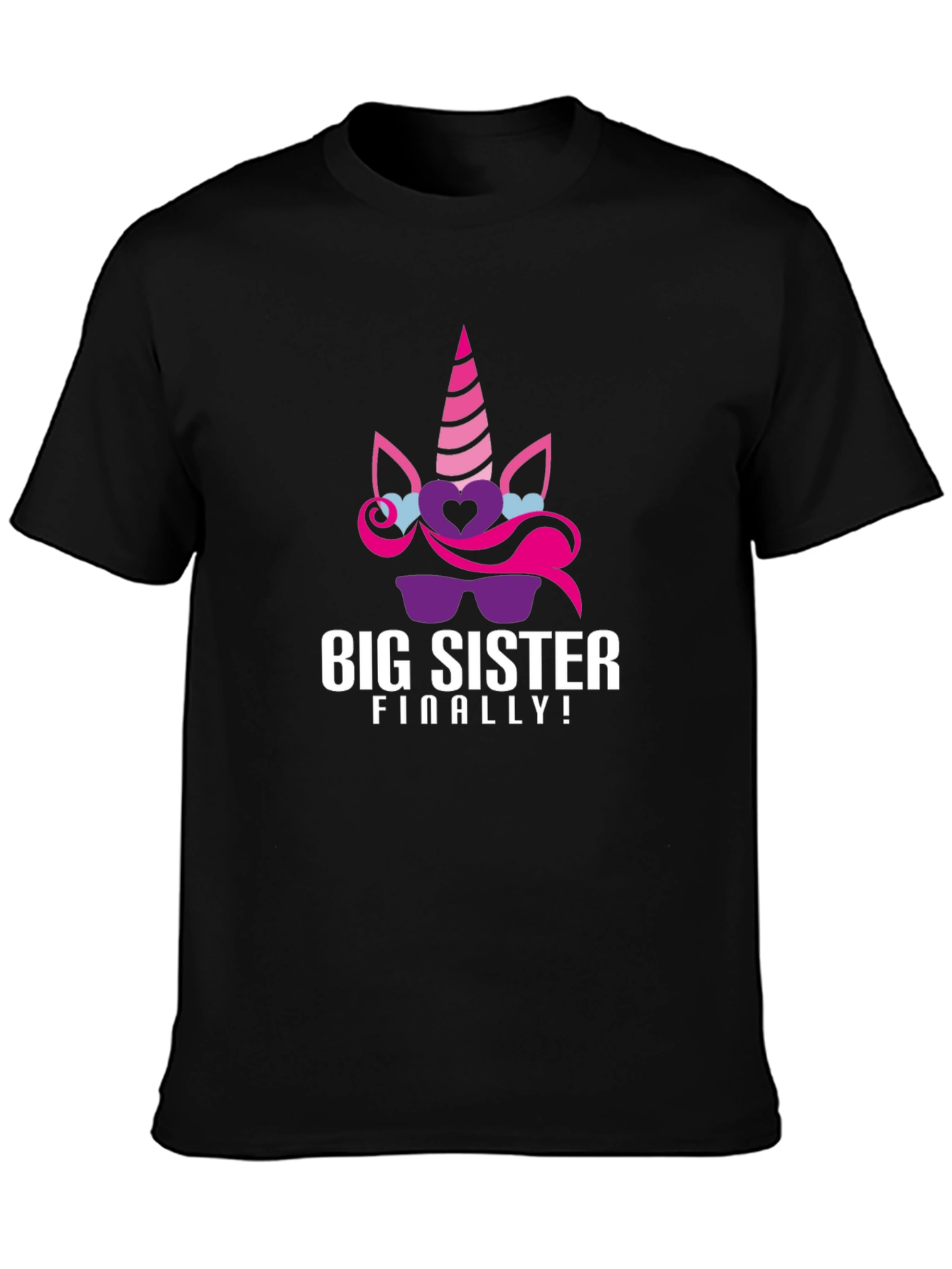 Big Sister Finally! Unicorn Graphic Tee