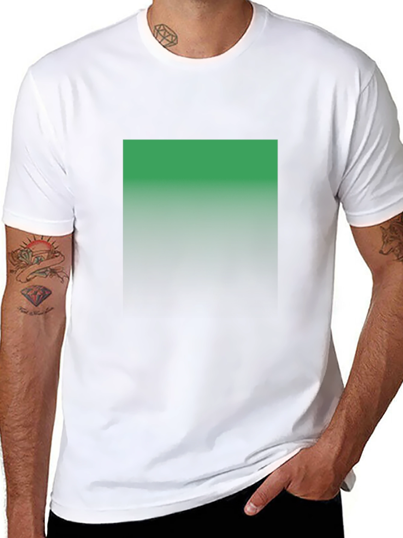 Emerald Fade Mens Black T-Shirt - Modern Style