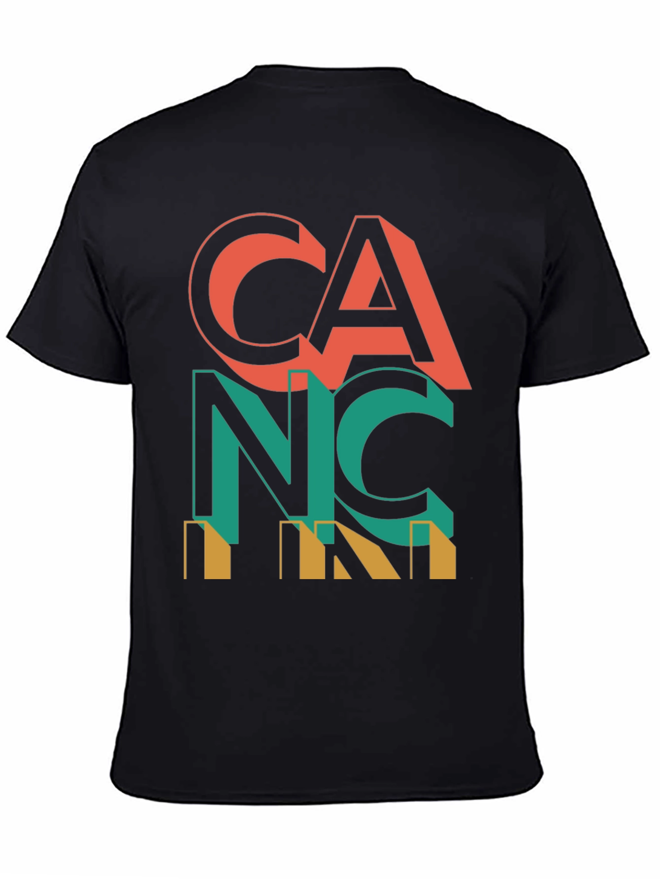 Retro Cancun Graphic T-Shirt - Black