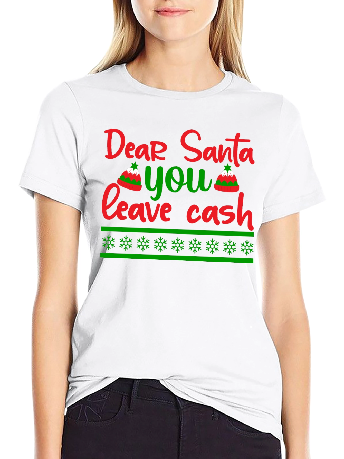 Dear Santa Leave Cash T-Shirt - Holiday Humor