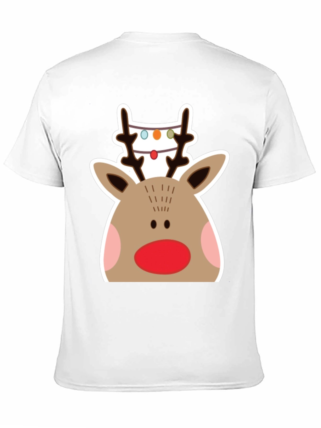 Festive Reindeer Graphic Tee - Holiday Cheer