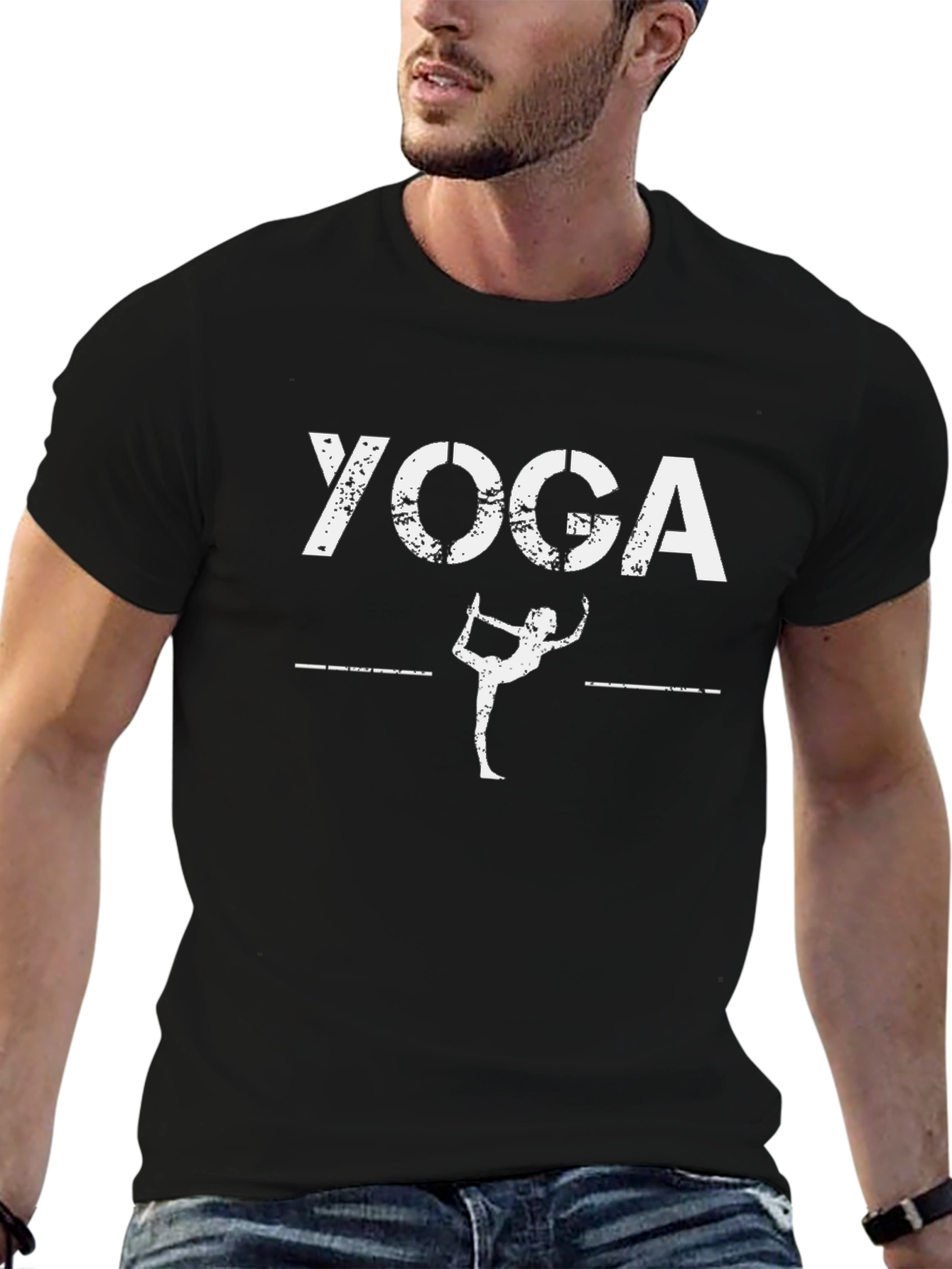 Yoga Pose Graphic Tee - Balance & Comfort