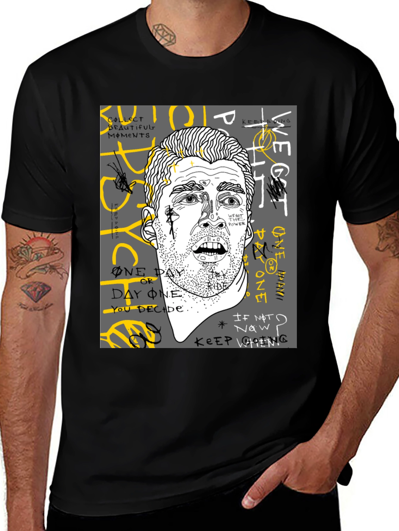 Graphic Print Mens T-Shirt - Unique Streetwear Style