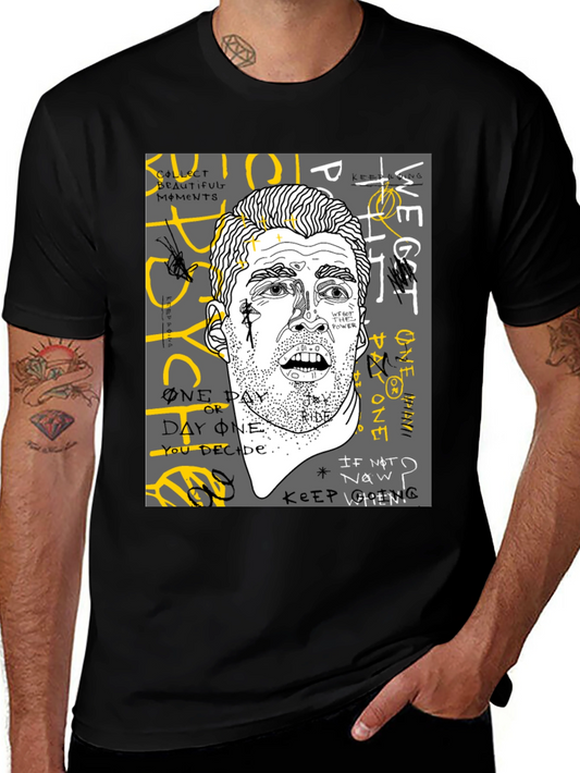 Graphic Print Mens T-Shirt - Unique Streetwear Style