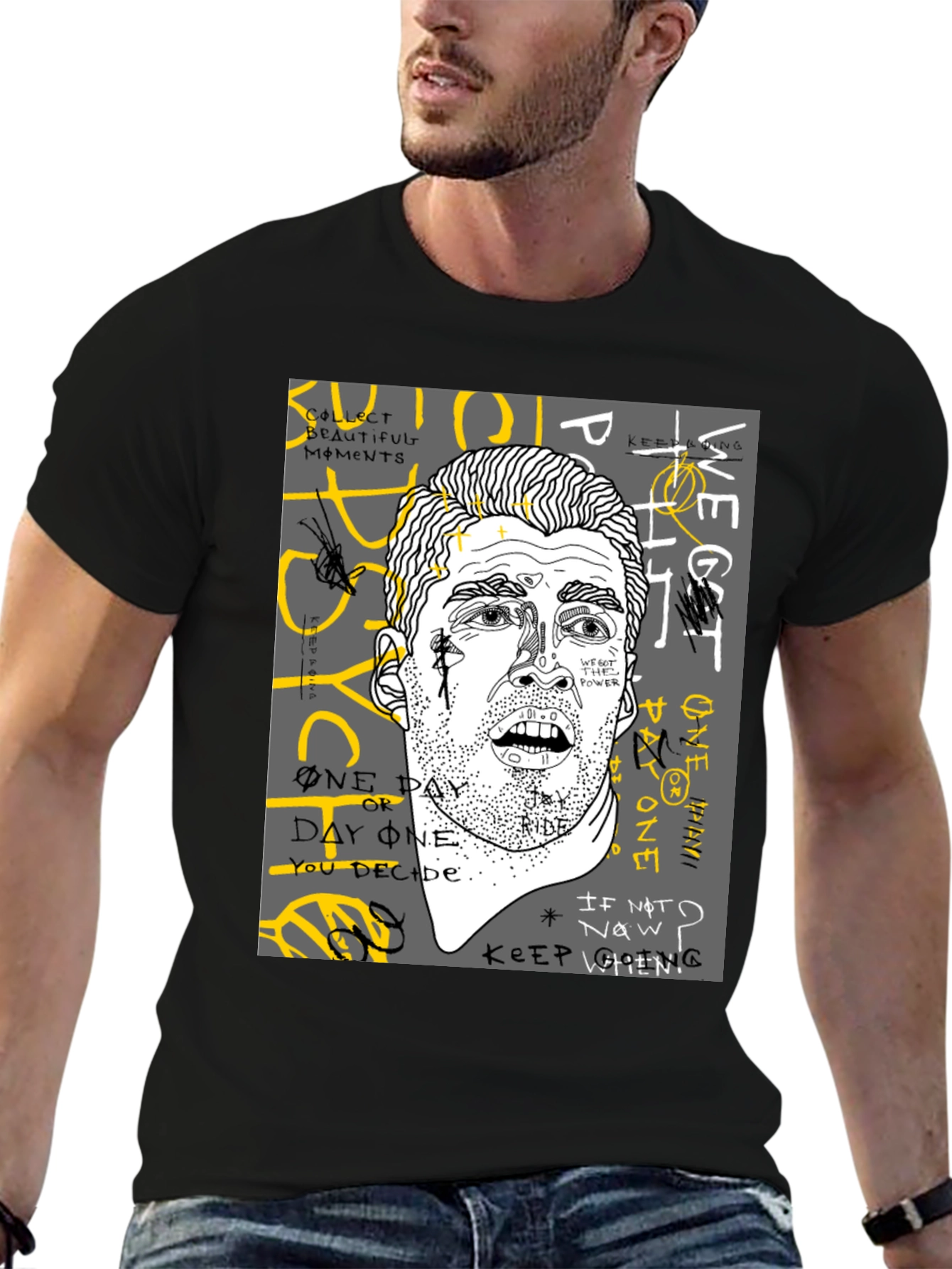 Graphic Print Mens T-Shirt - Unique Streetwear Style
