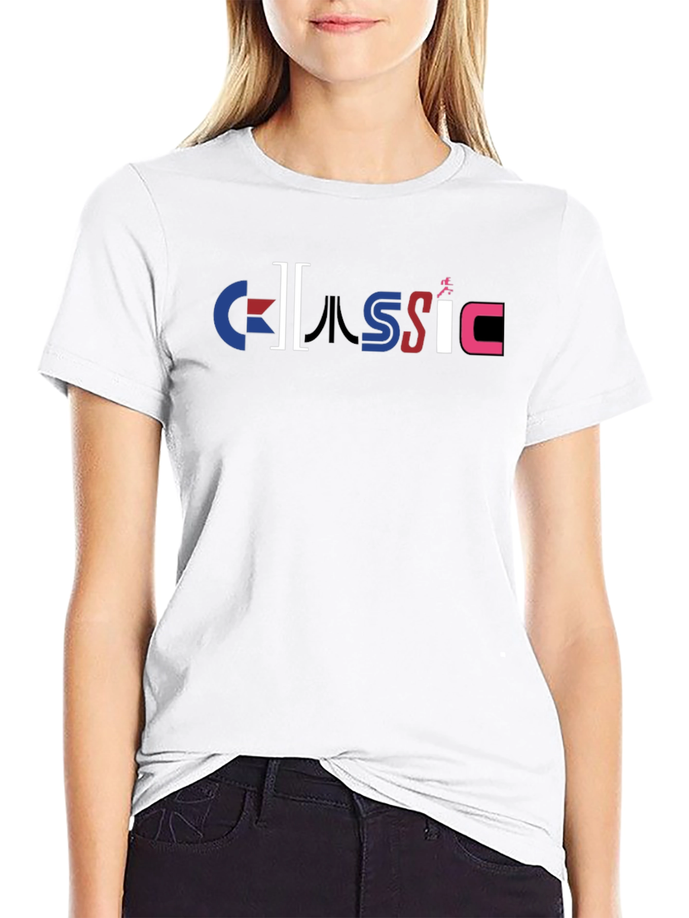 Classic Graphic Print Black T-Shirt