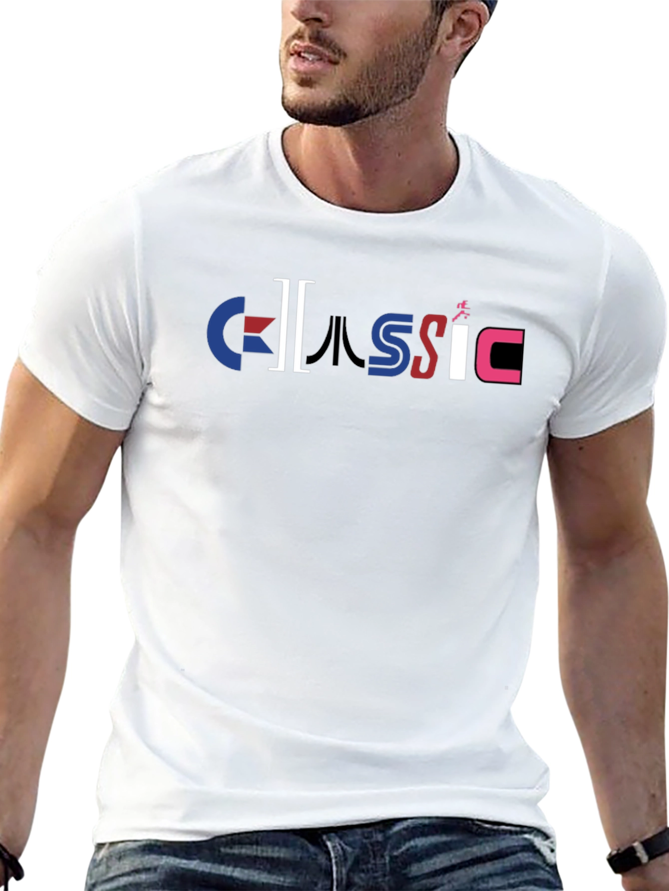 Classic Graphic Print Black T-Shirt