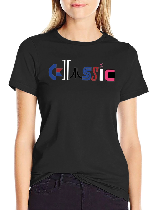 Classic Graphic Print Black T-Shirt