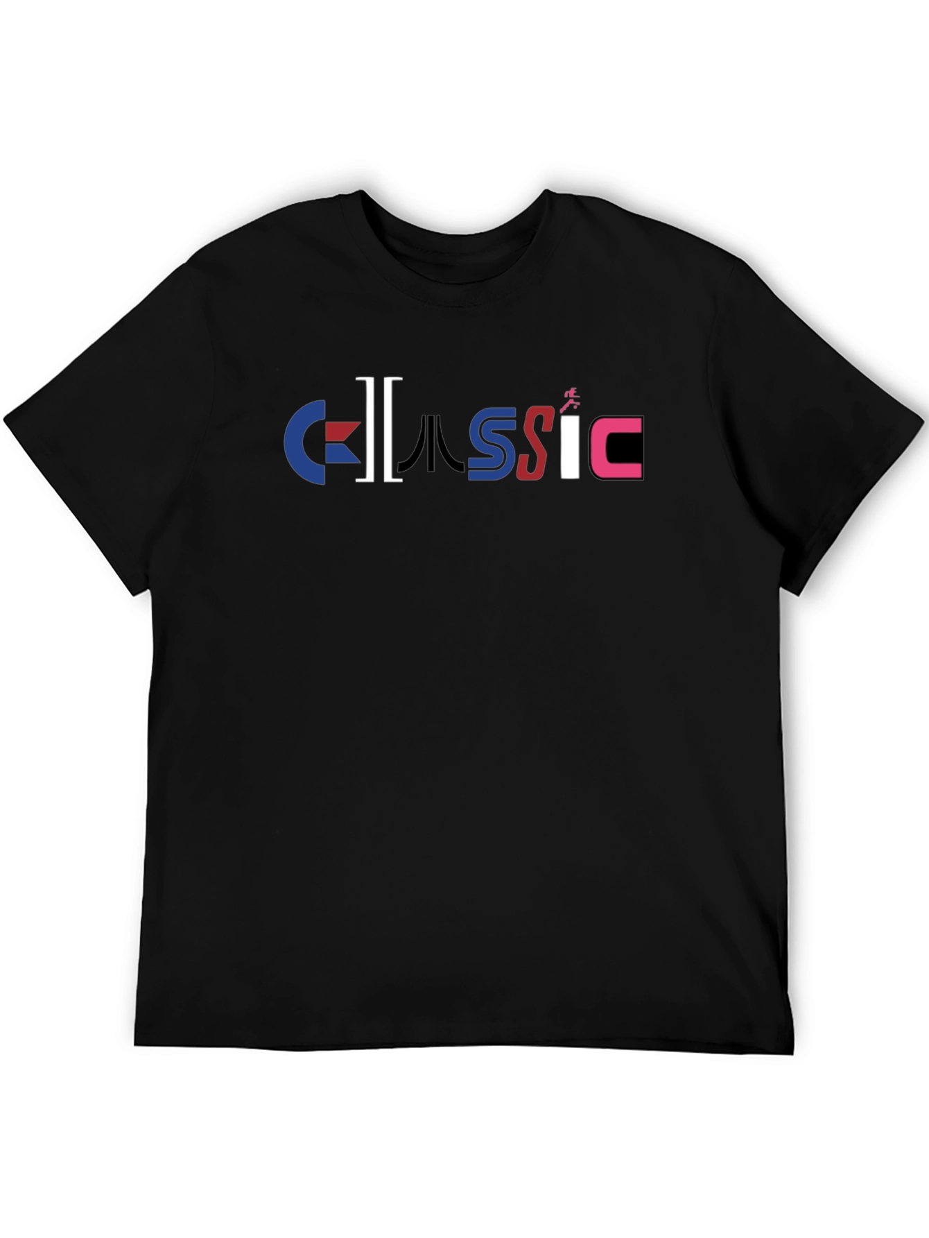 Classic Graphic Print Black T-Shirt