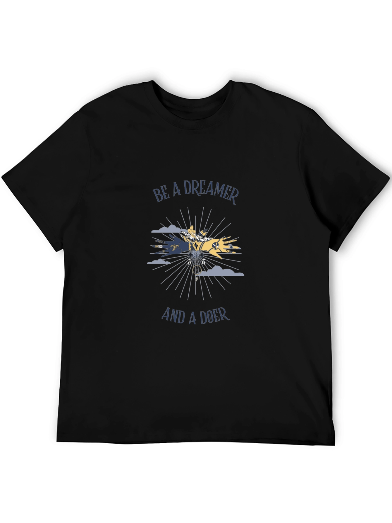 Dreamer & Doer Graphic Tee - Black Casual T-Shirt
