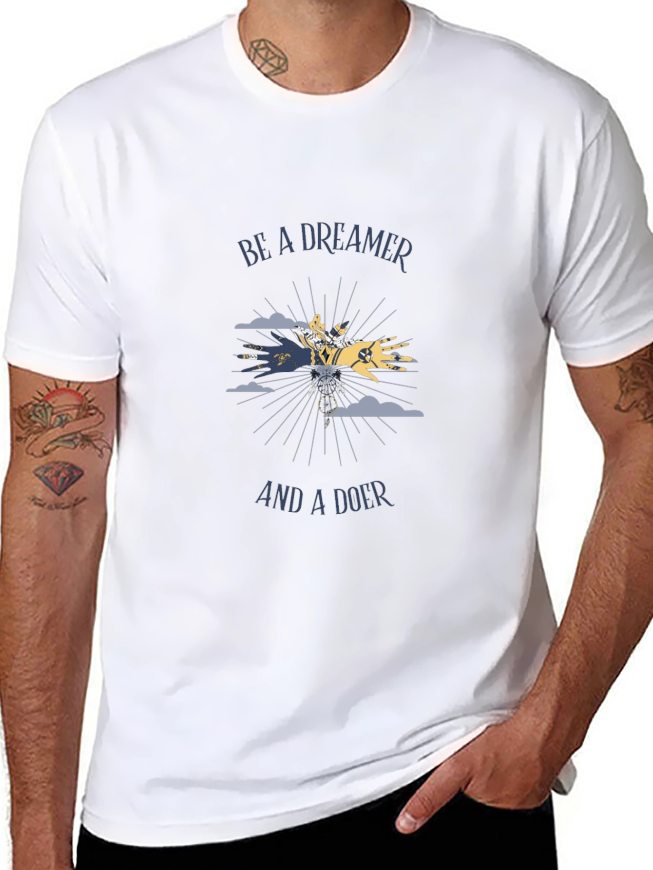 Dreamer & Doer Graphic Tee - Black Casual T-Shirt