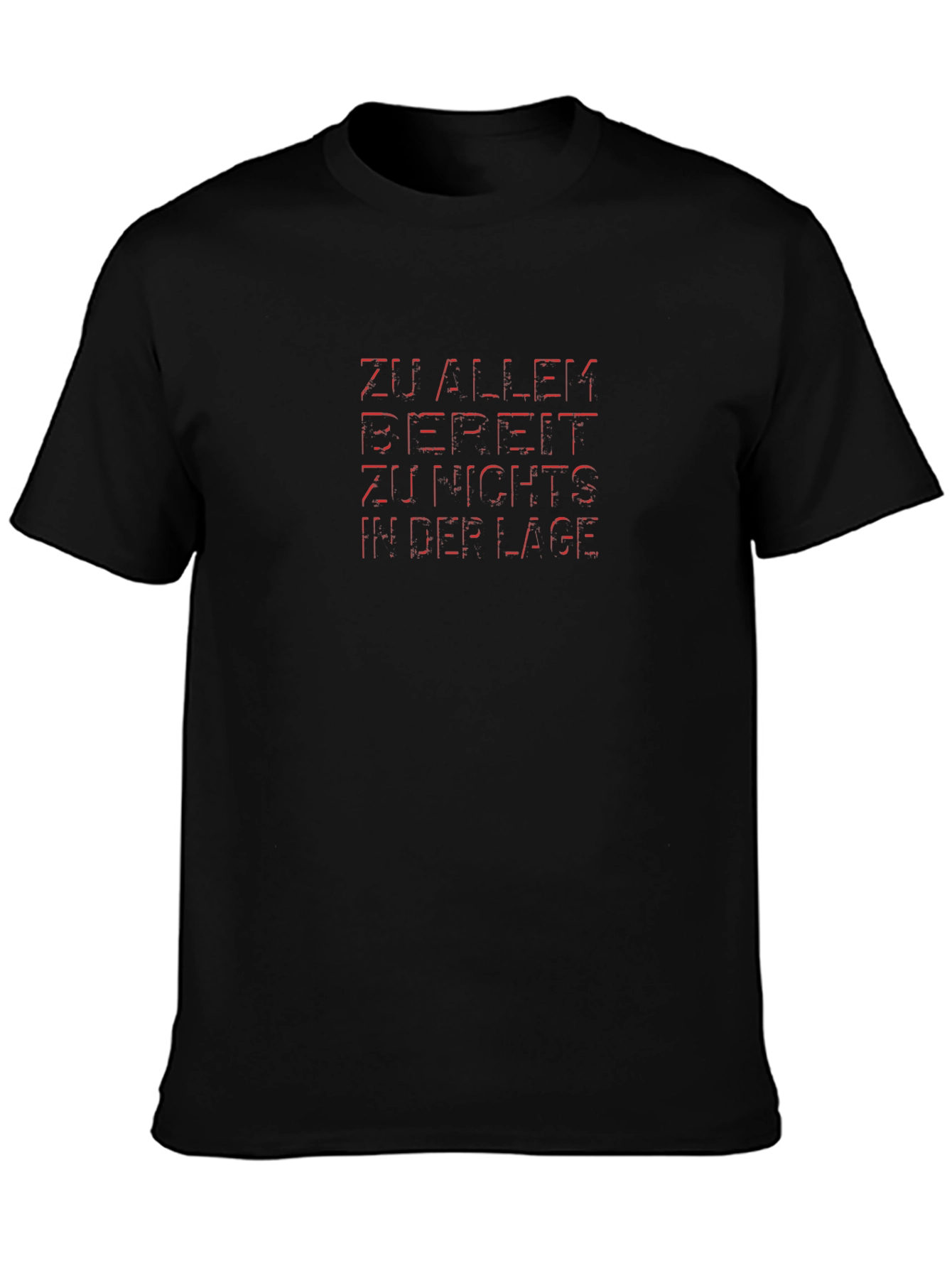 Statement Black T-Shirt - Ready for Anything