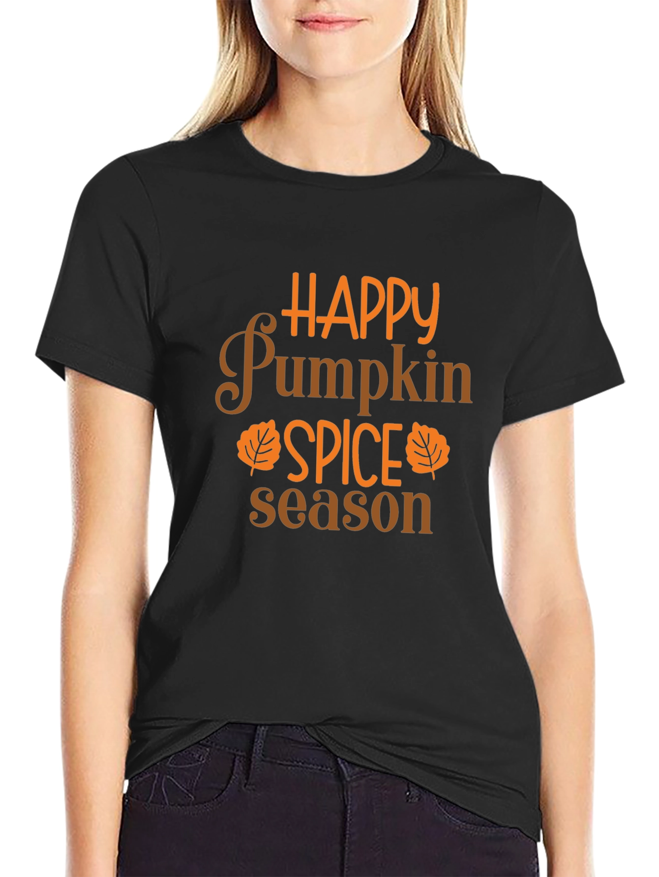 Happy Pumpkin Spice Season Black T-Shirt