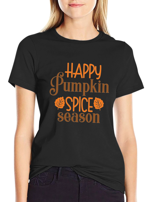 Happy Pumpkin Spice Season Black T-Shirt