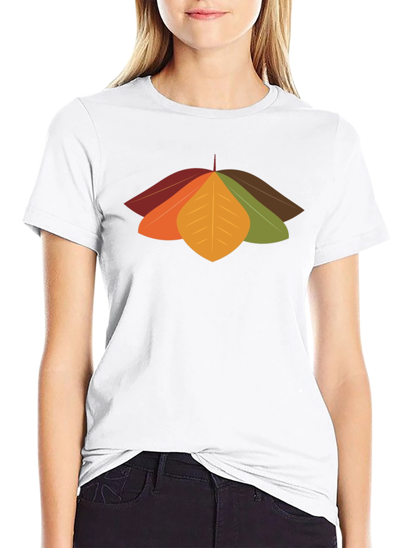 Autumn Leaves Graphic Tee - Stylish Fall Design