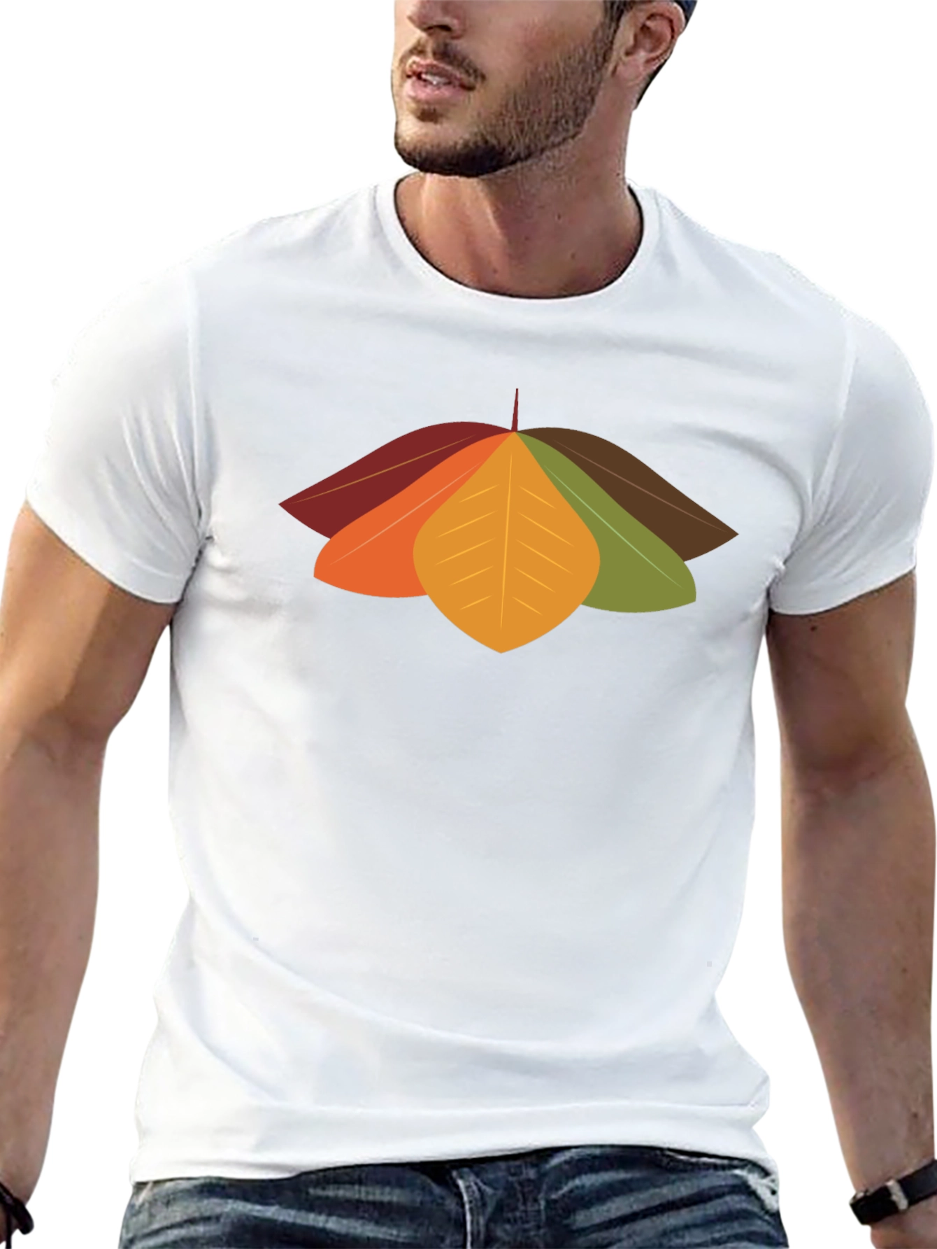 Autumn Leaves Graphic Tee - Stylish Fall Design