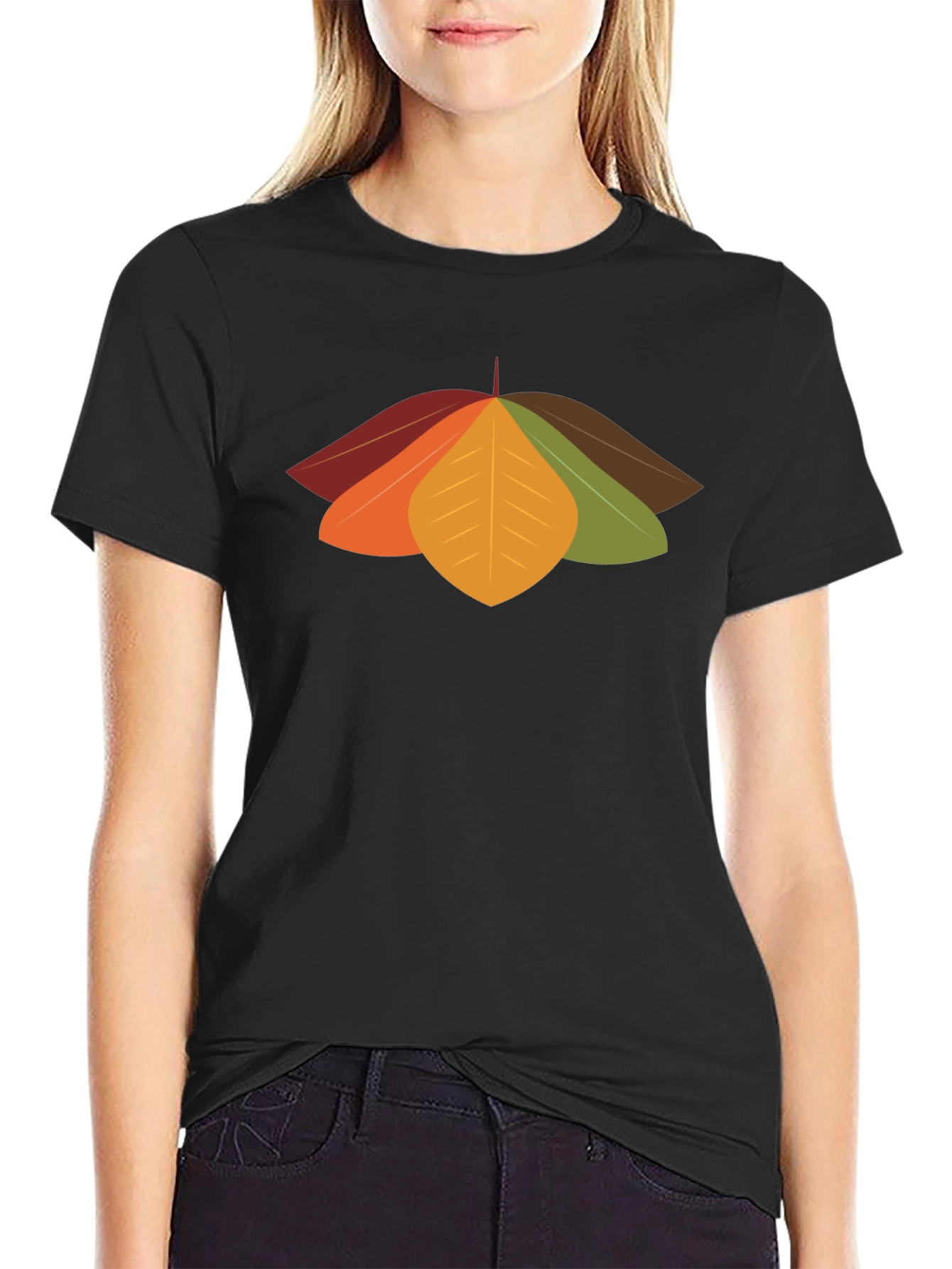 Autumn Leaves Graphic Tee - Stylish Fall Design