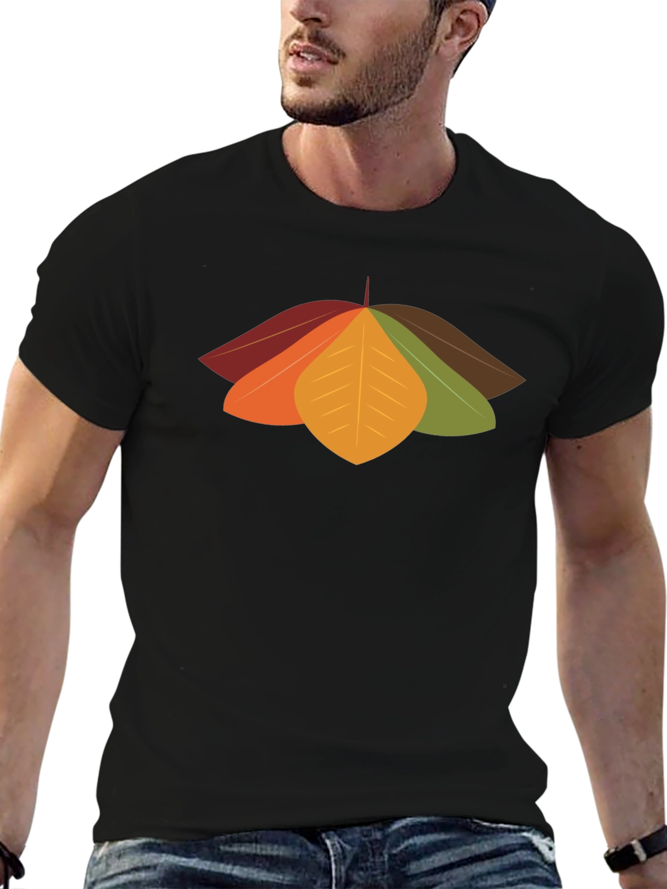 Autumn Leaves Graphic Tee - Stylish Fall Design
