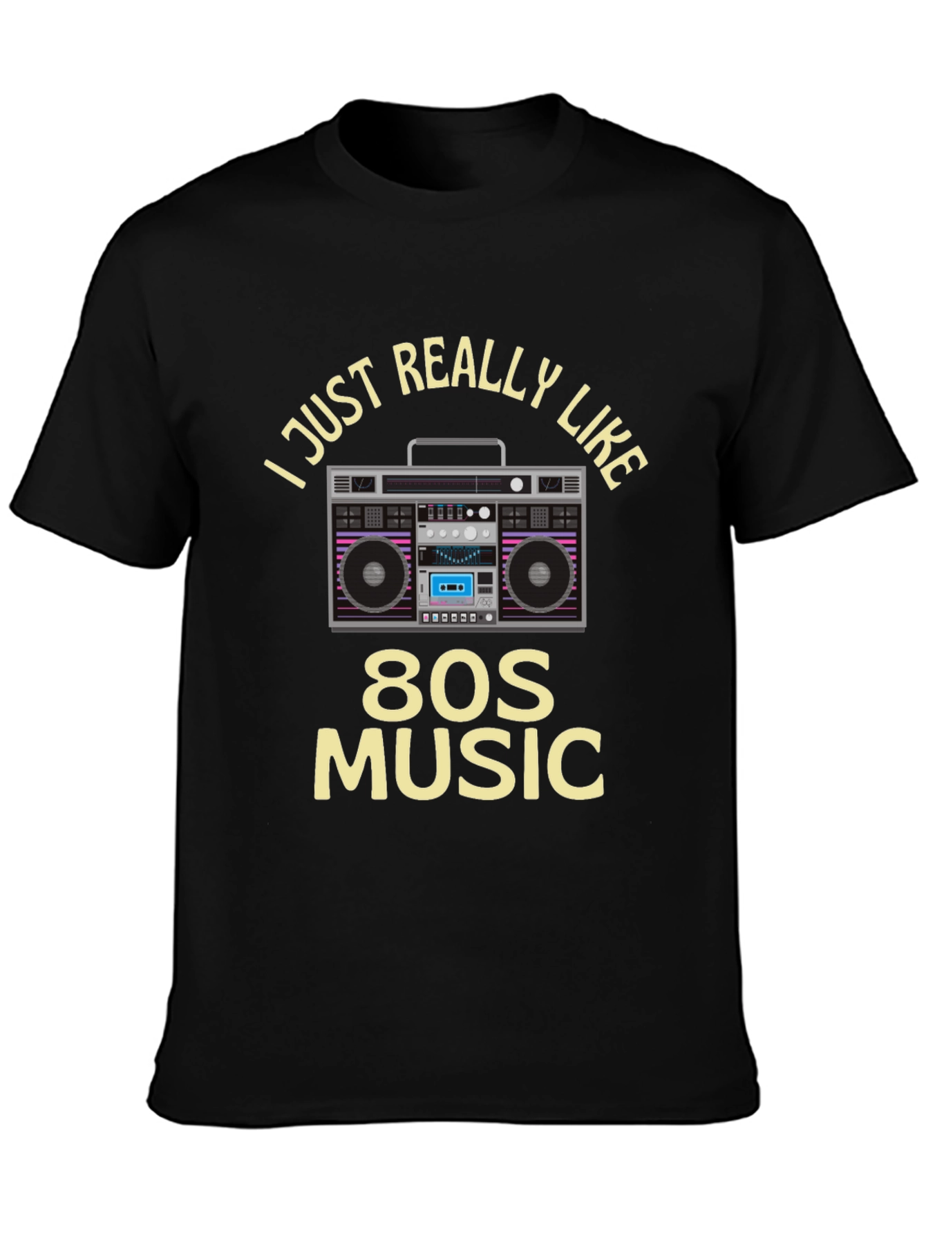 80s Music Retro Boombox Graphic Tee