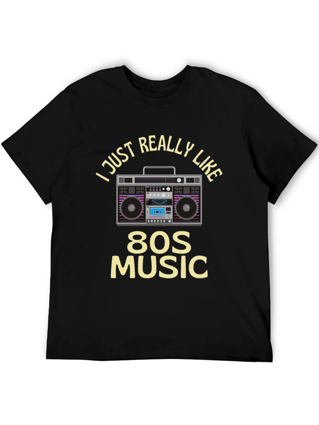 80s Music Retro Boombox Graphic Tee