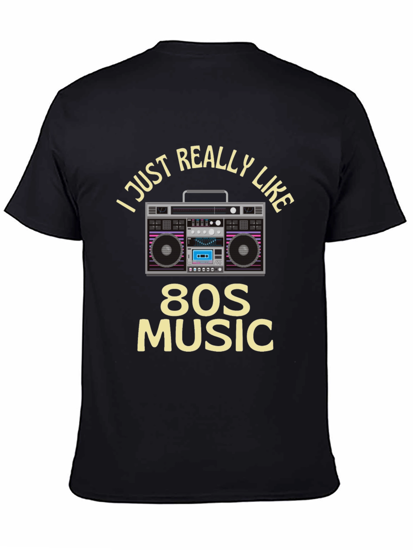 80s Music Retro Boombox Graphic Tee