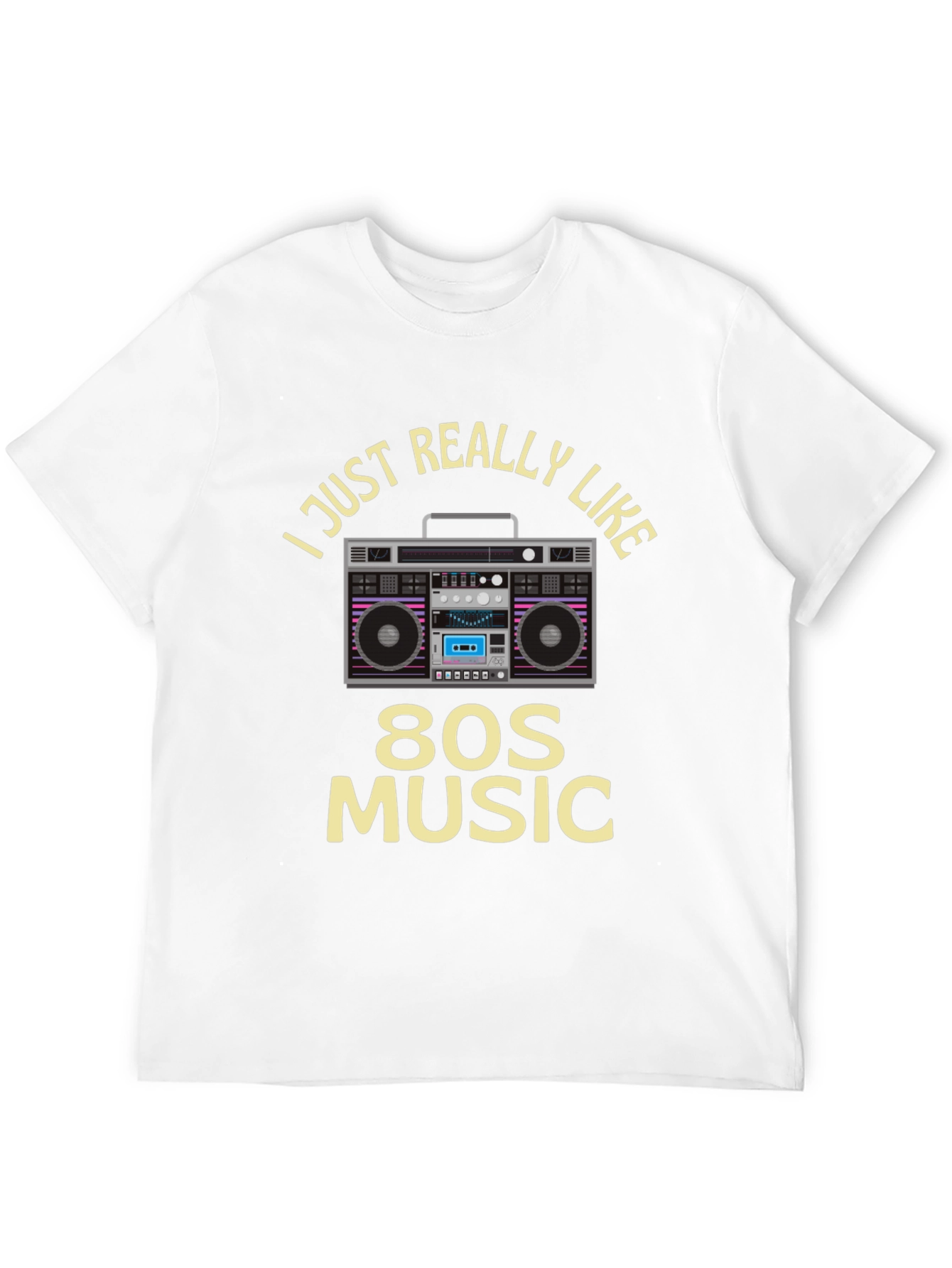 80s Music Retro Boombox Graphic Tee