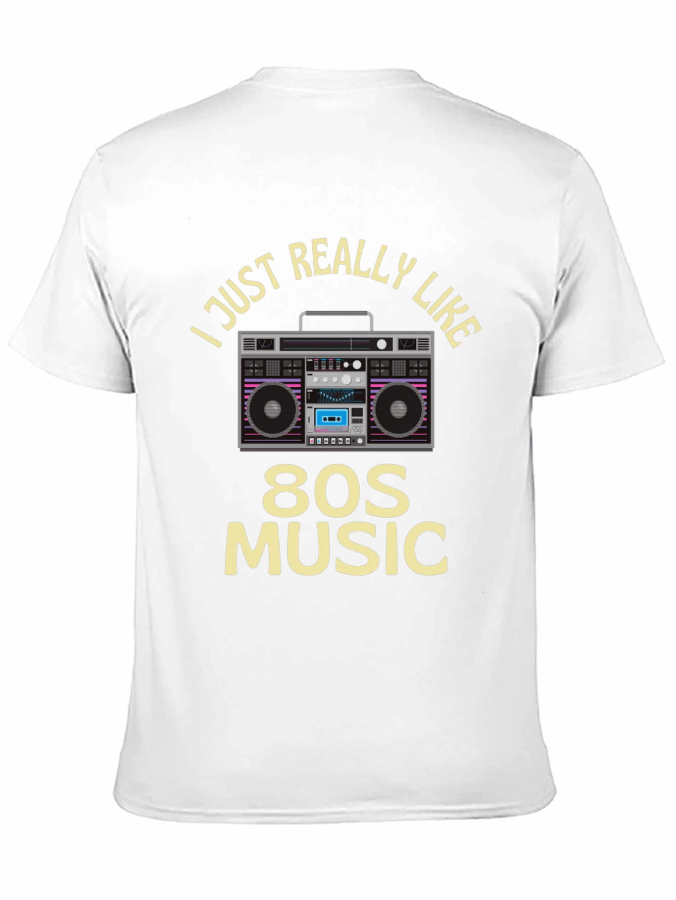 80s Music Retro Boombox Graphic Tee