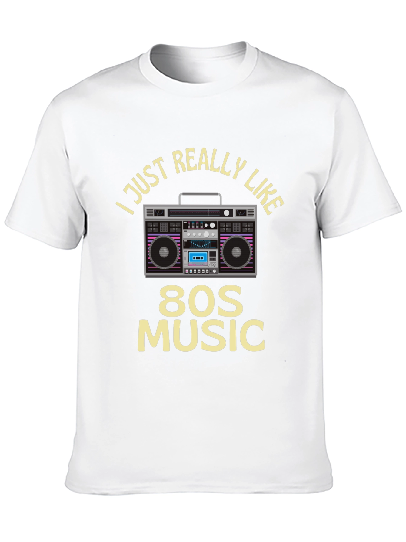 80s Music Retro Boombox Graphic Tee