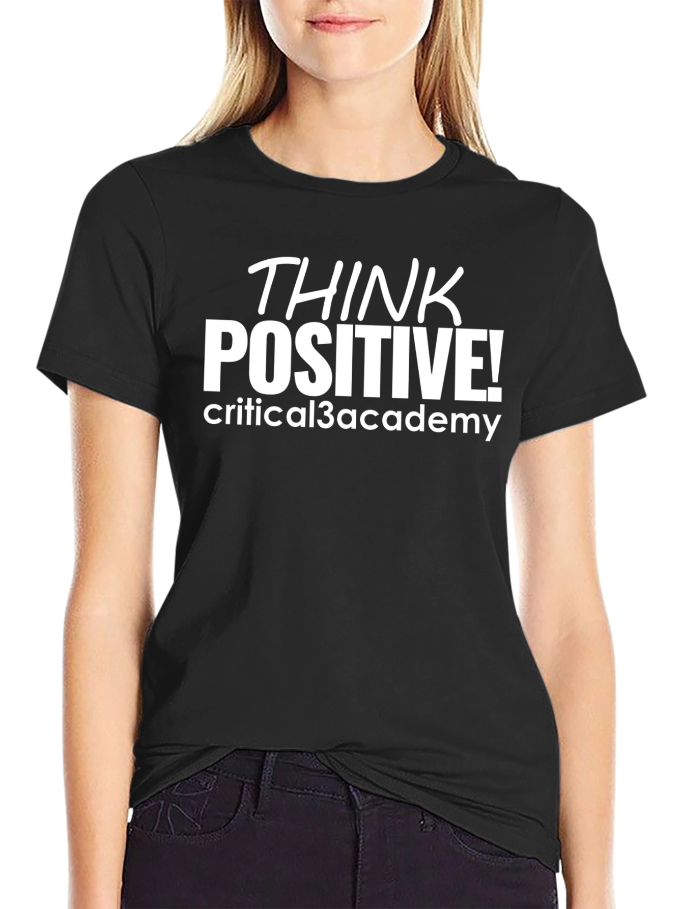 Think Positive Black T-Shirt