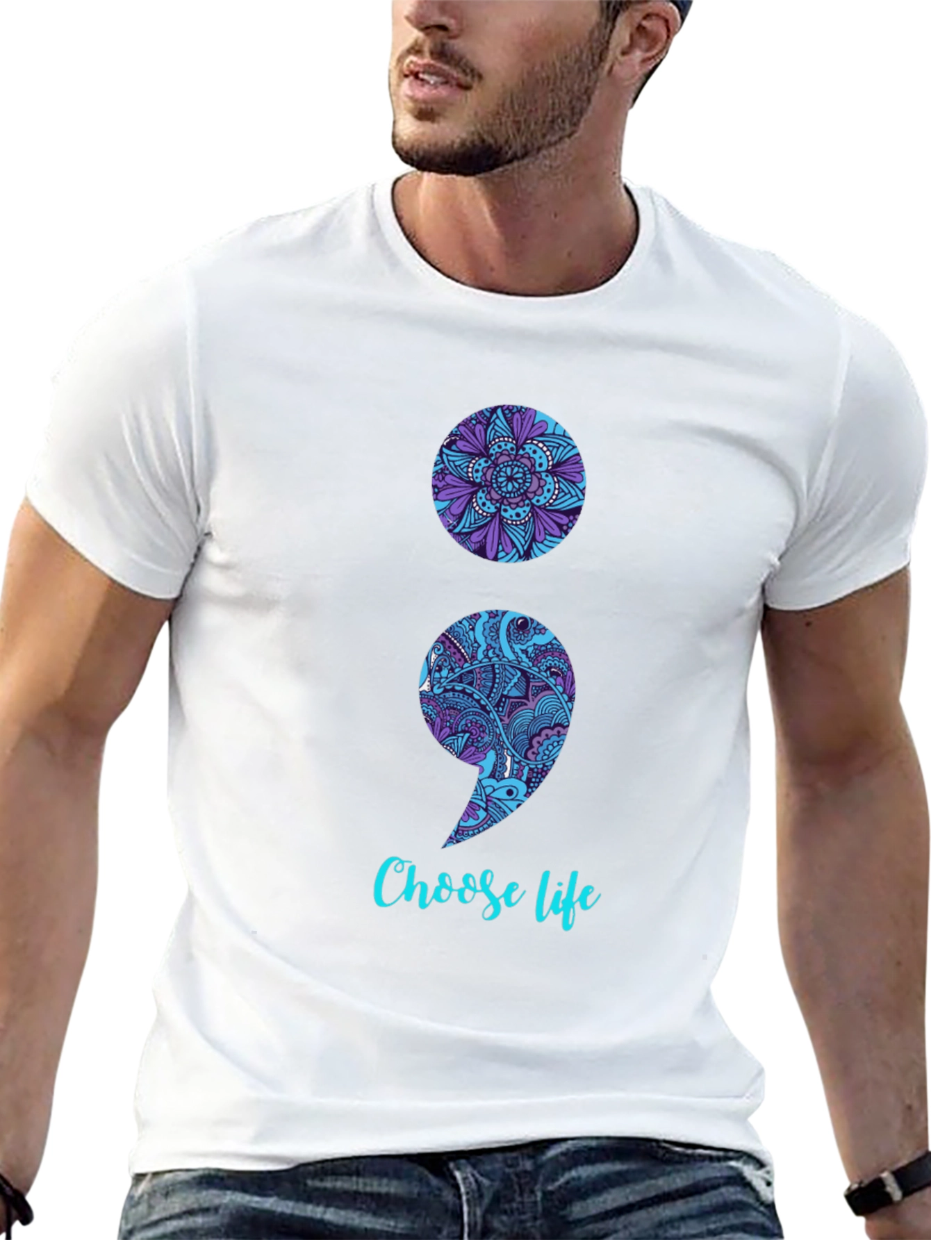 Semicolon Choose Life Graphic Tee