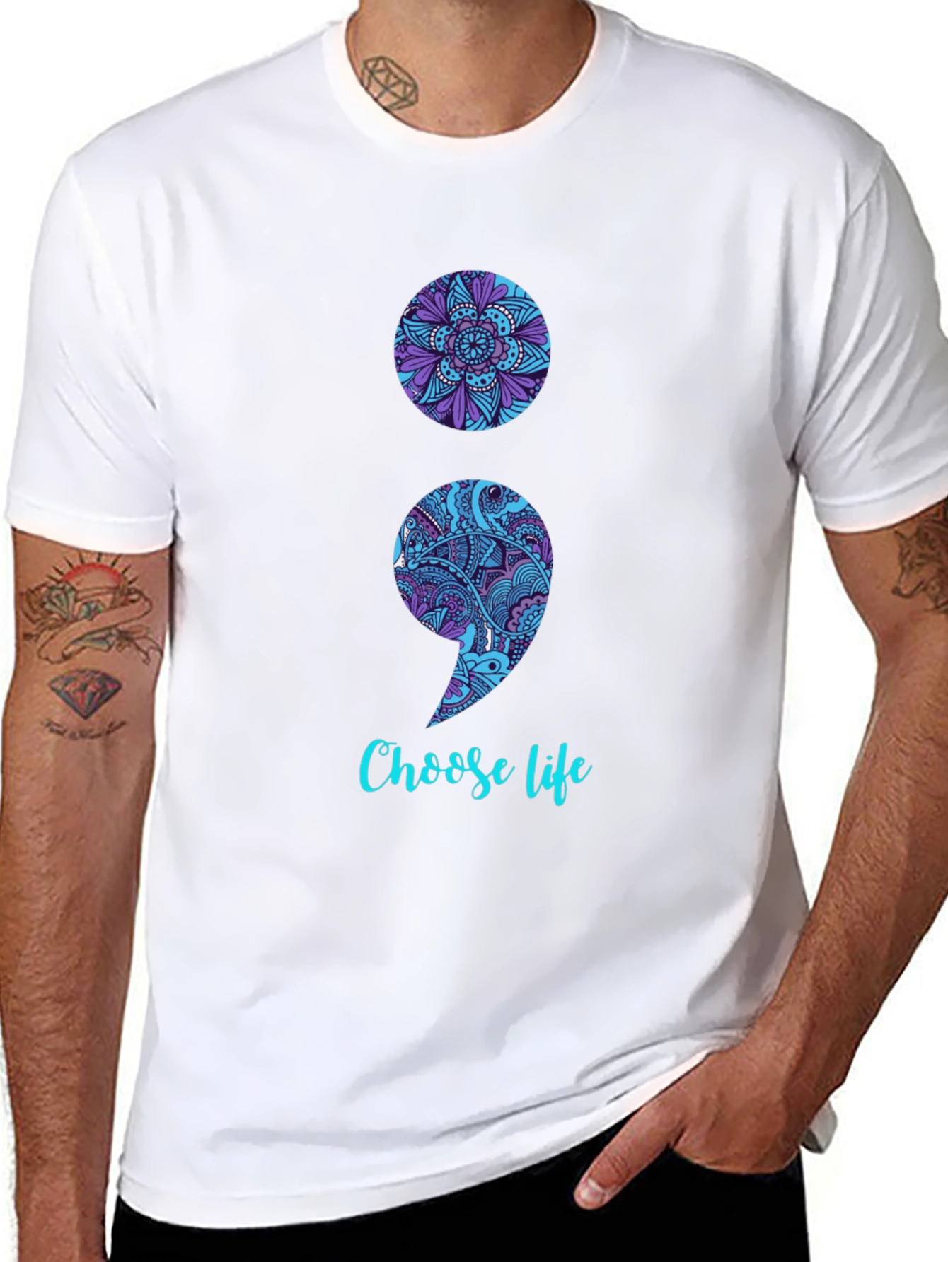 Semicolon Choose Life Graphic Tee