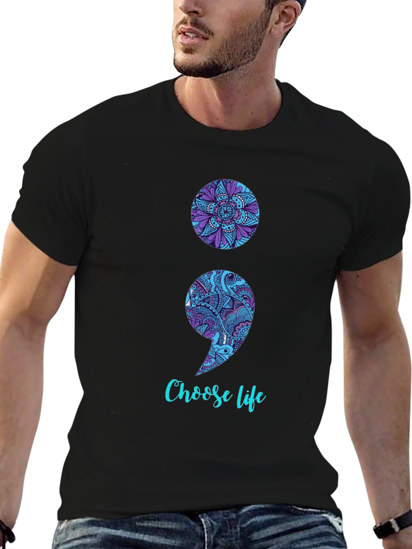 Semicolon Choose Life Graphic Tee