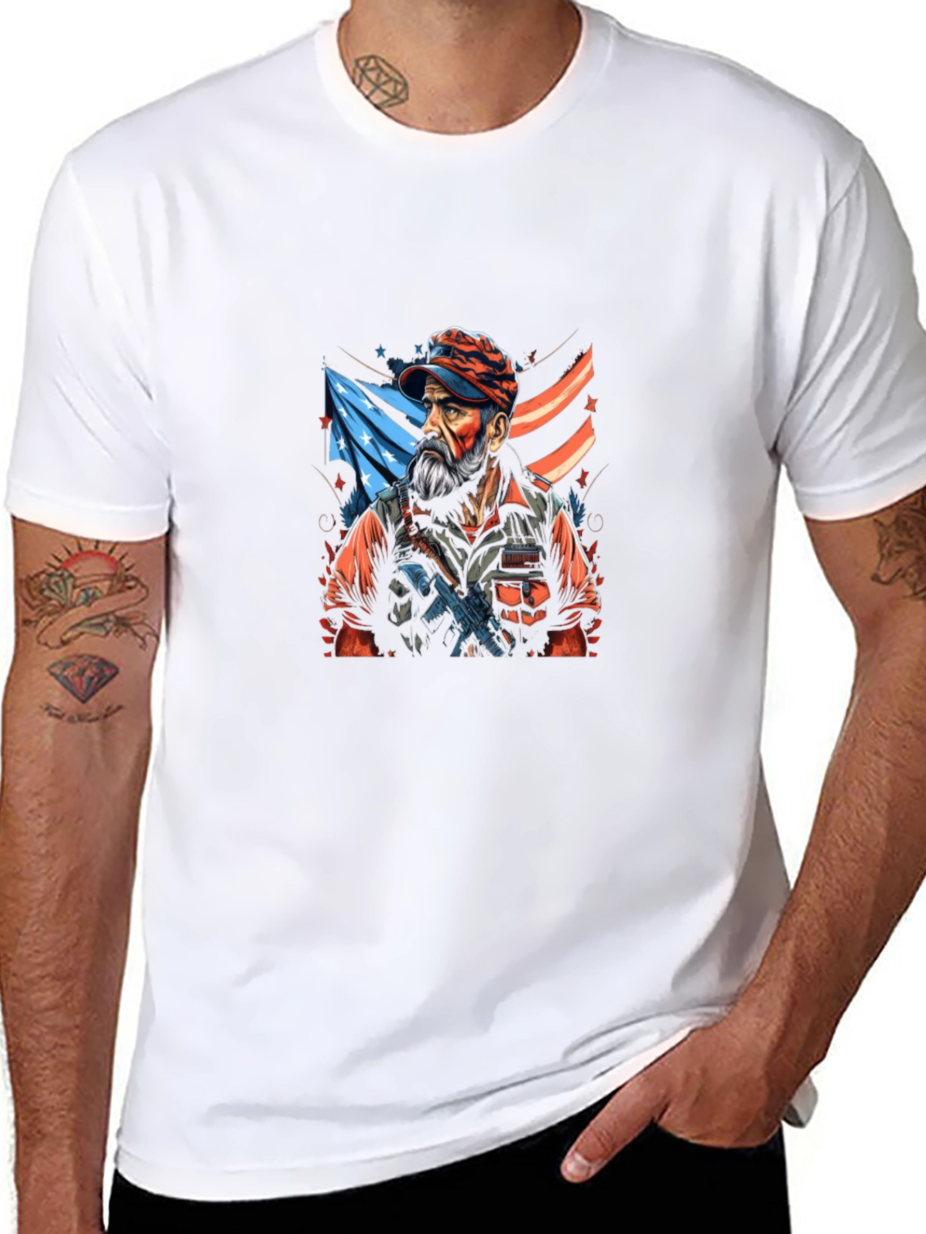 Patriotic Warrior Graphic Tee