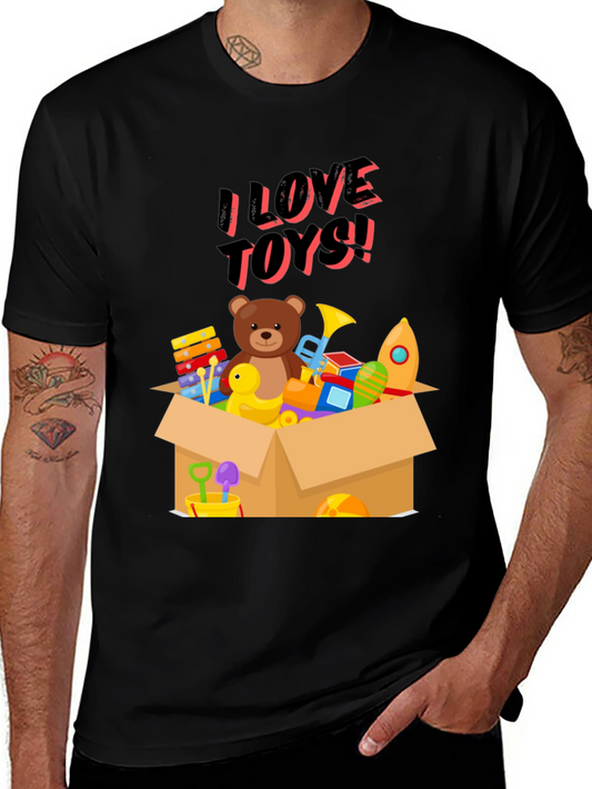I Love Toys T-Shirt - Fun Graphic Tee for Toy Lovers