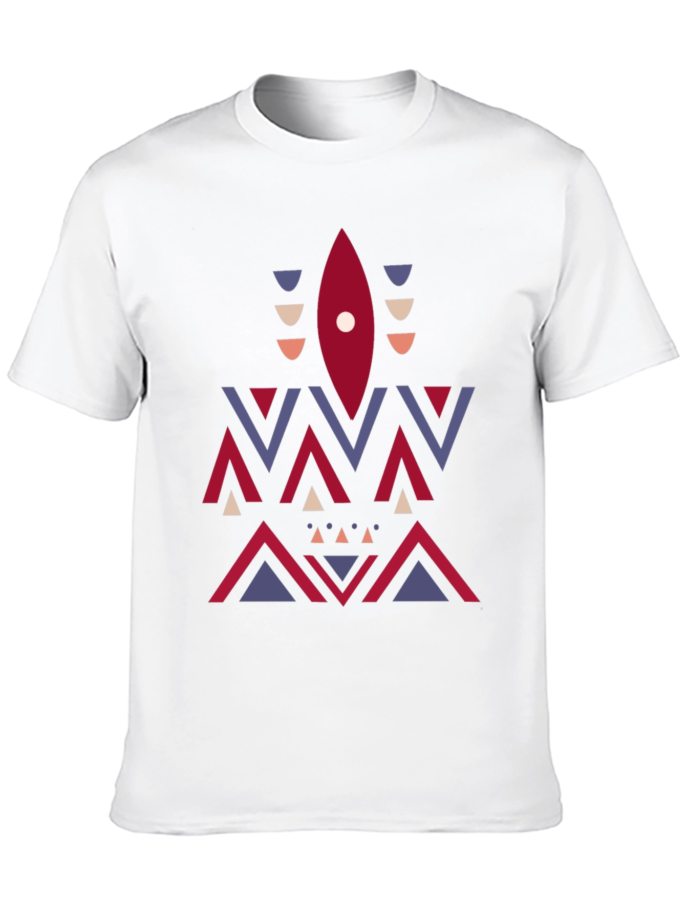 Geometric Aztec Print Tee - Stylish Mens Black T-Shirt